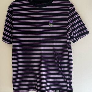 Striped Purple and Black Men's Tee